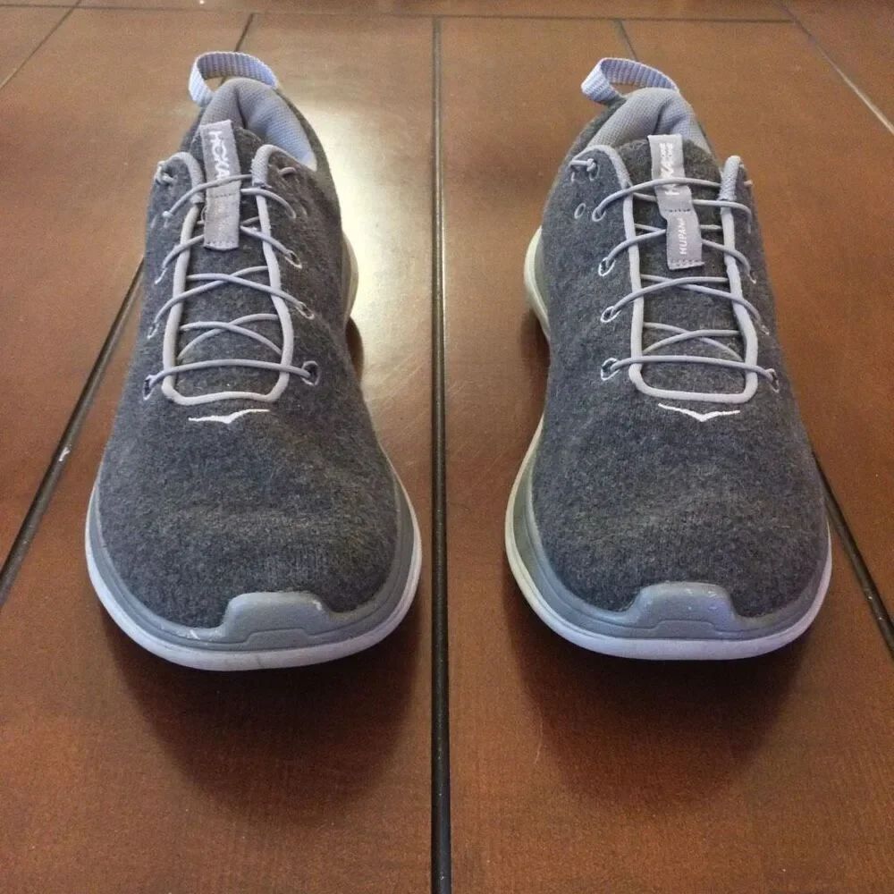 Hoka Humana flow wool dark gray gray sneakers women size 10